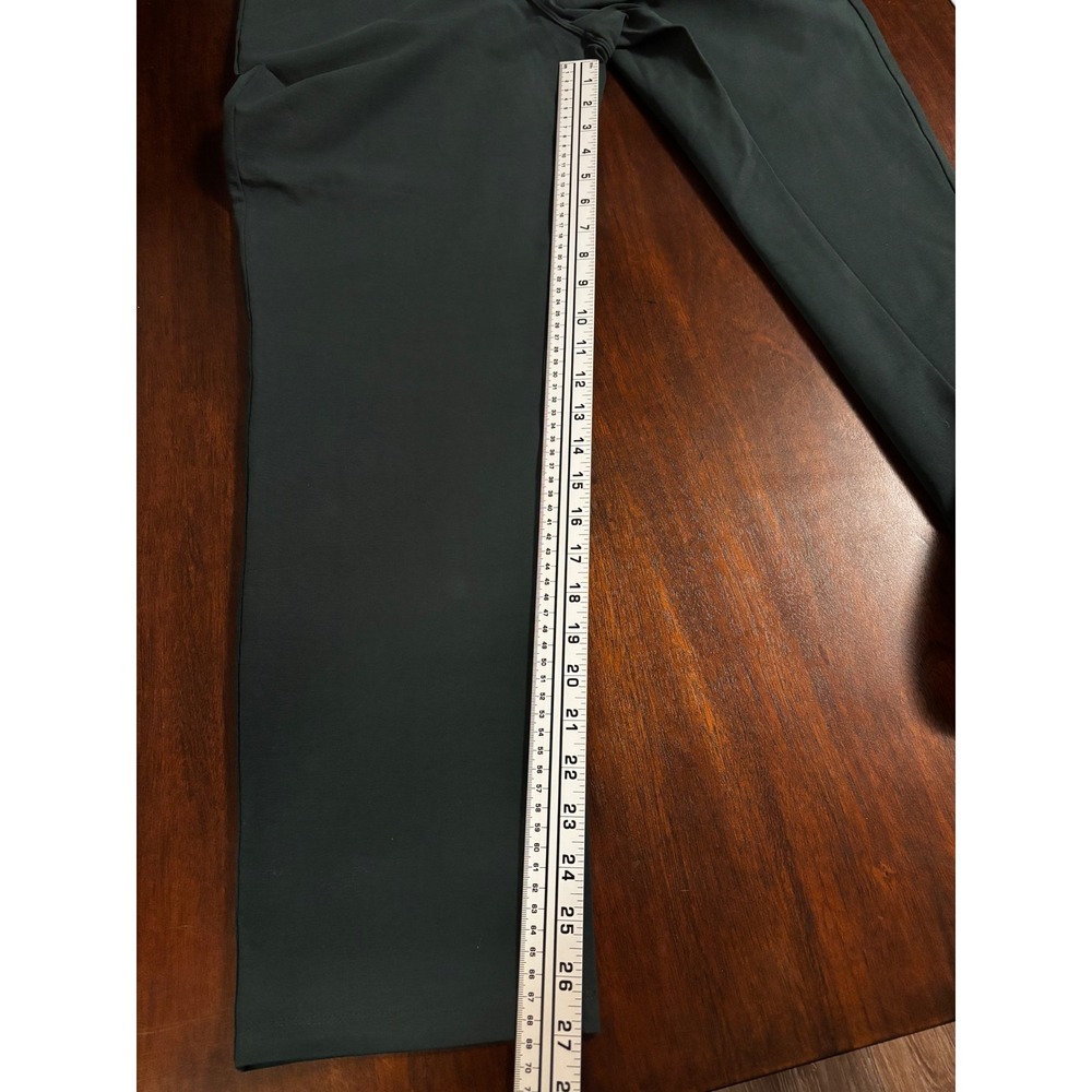 Susan Graver Weekend Womens Forest Green Cotton Blend Pull On Straight Pants M - Picture 3 of 6